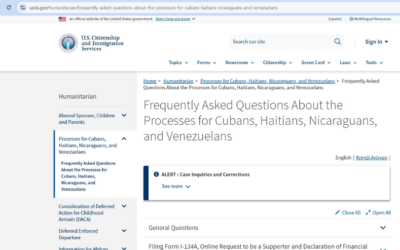 USCIS Announces No Reparole for Cuban, Haitian, Nicaraguan, and Venezuelan Parole Beneficiaries