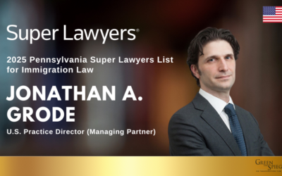 Jonathan Grode Named on 2025 Pennsylvania Super Lawyers List for Immigration Law