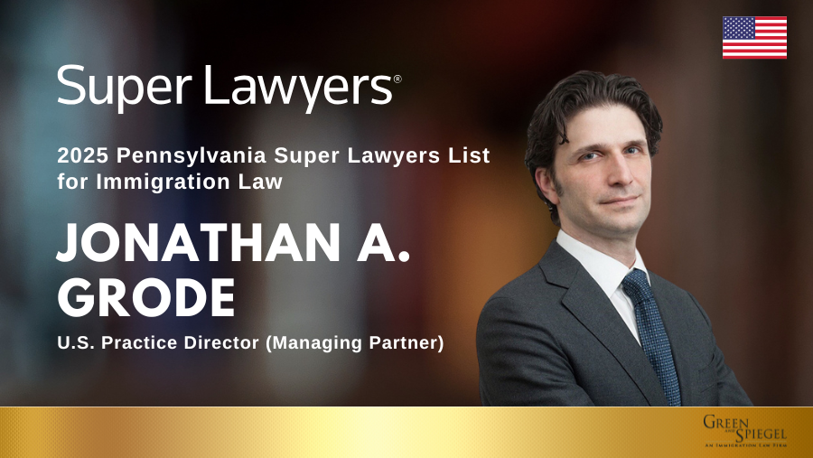 Jonathan Grode Named on 2025 Pennsylvania Super Lawyers List for Immigration Law
