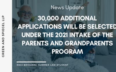 30,000 ADDITIONAL APPLICATIONS WILL BE SELECTED UNDER THE 2021 INTAKE OF THE PARENTS AND GRANDPARENTS PROGRAM