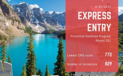 EXPRESS ENTRY #221 – 772 CRS POINTS – PROVINCIAL NOMINEE PROGRAM