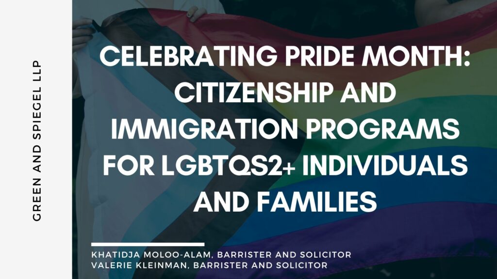 Celebrating Pride Month: Citizenship and Immigration Programs for LGBTQS2 Individuals and Families