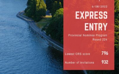 EXPRESS ENTRY #224 – 796 CRS POINTS – PROVINCIAL NOMINEE PROGRAM