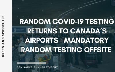 Random COVID-19 Testing returns to Canada’s airports – Mandatory Random Testing Offsite