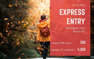 Express Entry #233 – 500 CRS Points – All Program Draw