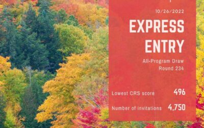 Express Entry #234 – 496 CRS Points – All Program Draw