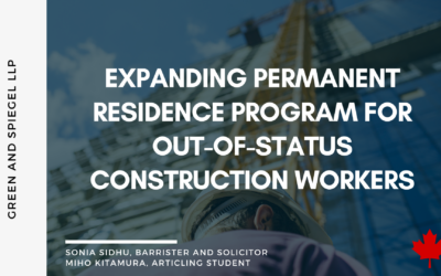 Expanding Permanent Residence Program for Out-of-Status Construction Workers