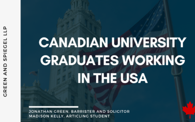 CANADIAN UNIVERSITY GRADUATES WORKING IN THE USA