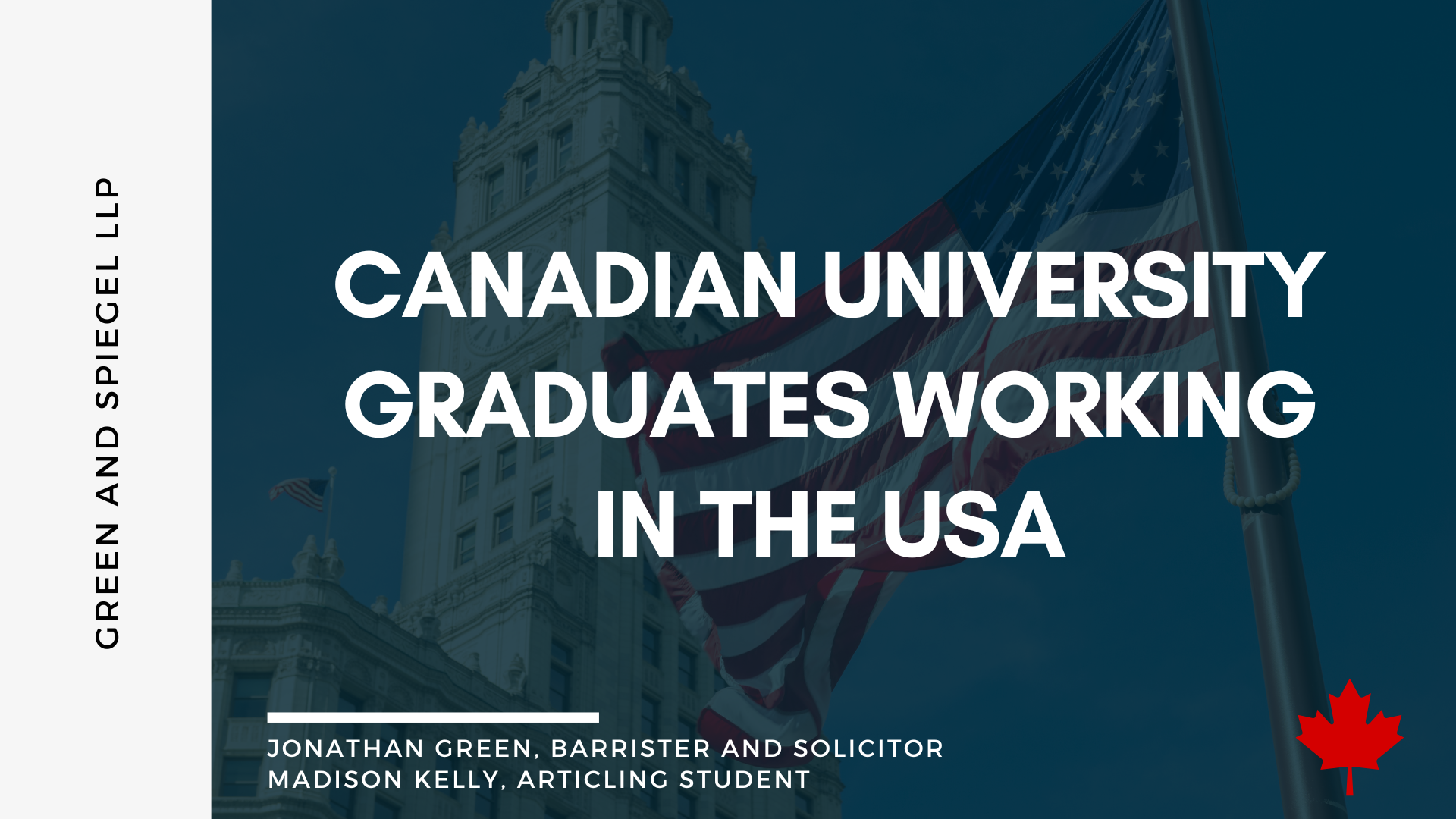 CANADIAN UNIVERSITY GRADUATES WORKING IN THE USA