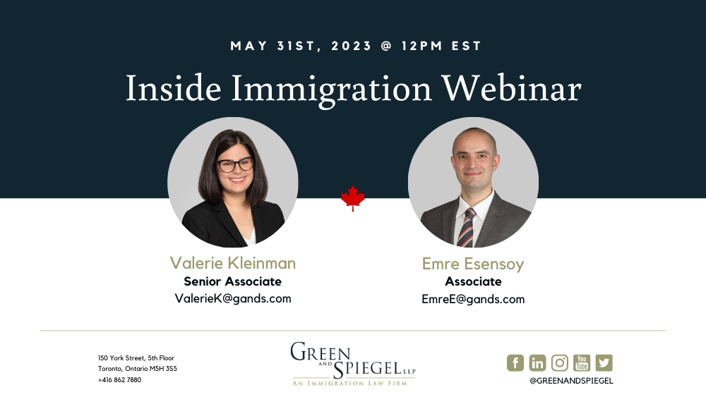 Inside Immigration Webinar infographic