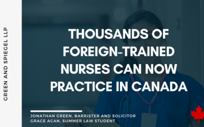 Thousands of foreign-trained nurses can now practice in Canada