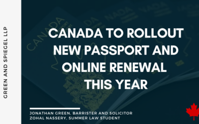 Canada to Rollout New Passport and Online Renewal this Year
