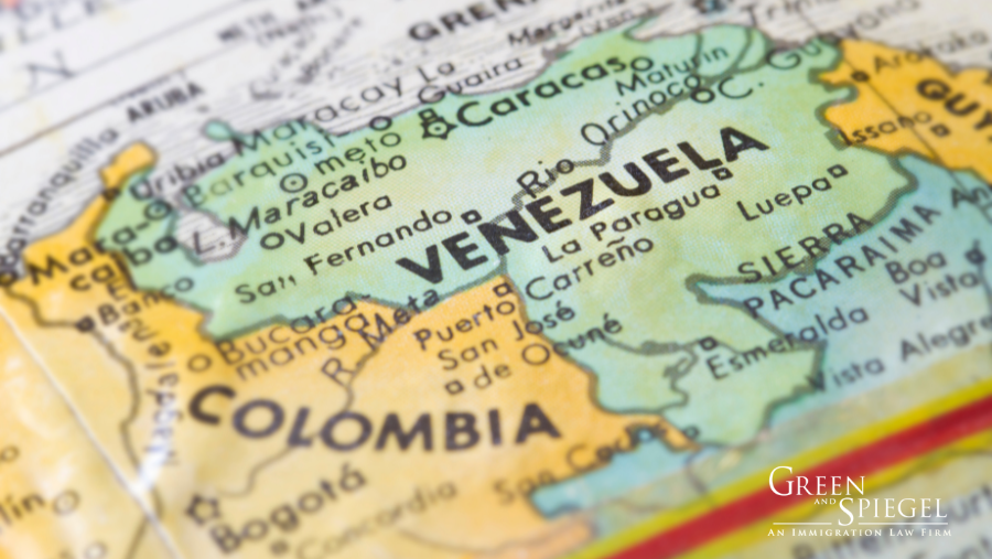 Map of Venezuela and Colombia