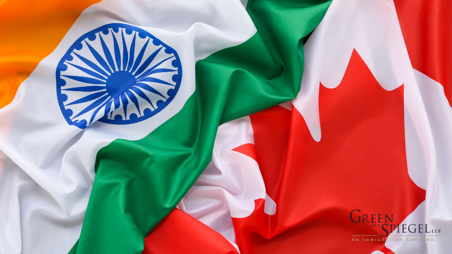 Flags of India and Canada