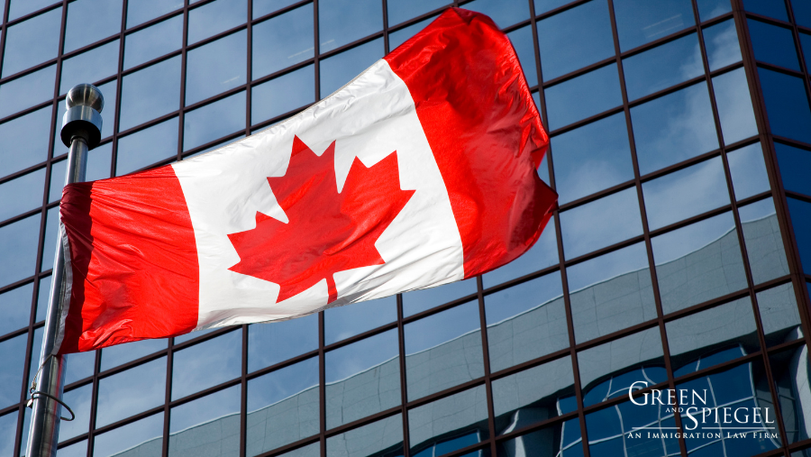 Canadian flag in front of building - Special Canadian Immigration Programs