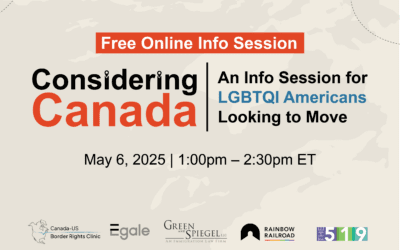 Considering Canada – An Info Session for LGBTQI Americans Looking to Move
