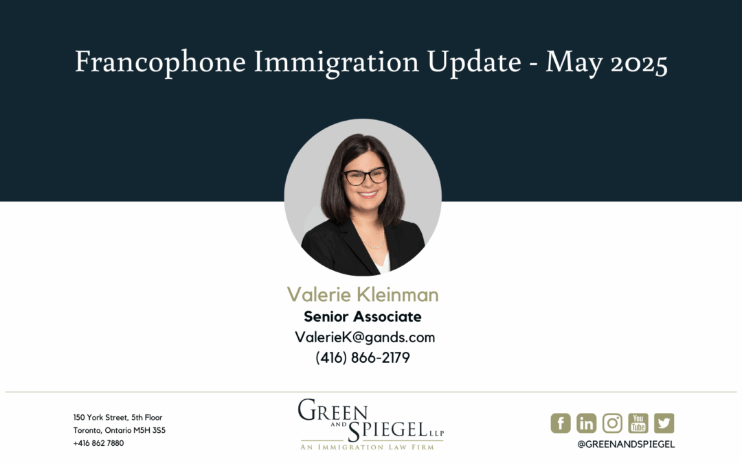 Francophone Immigration Update – May 2025 (English)
