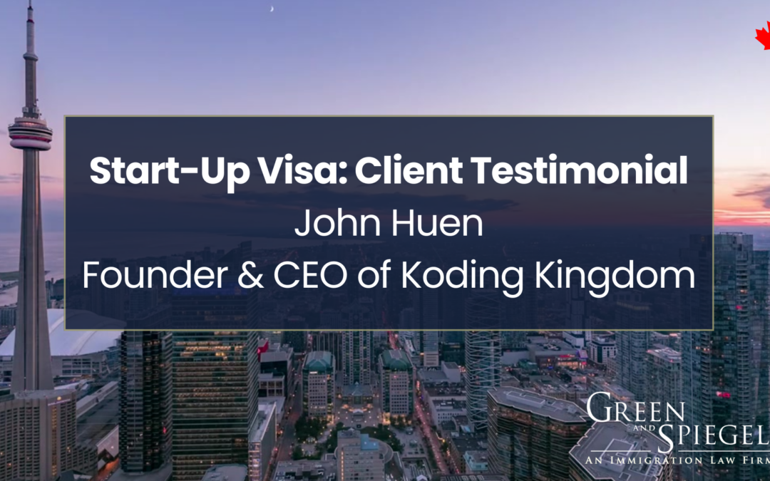 Start-Up Visa Client Testimonial